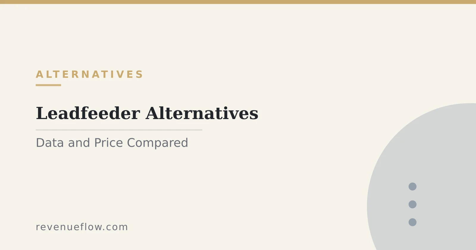 Branded cover: Leadfeeder Alternatives: What Actually Separates Them on Data and Price