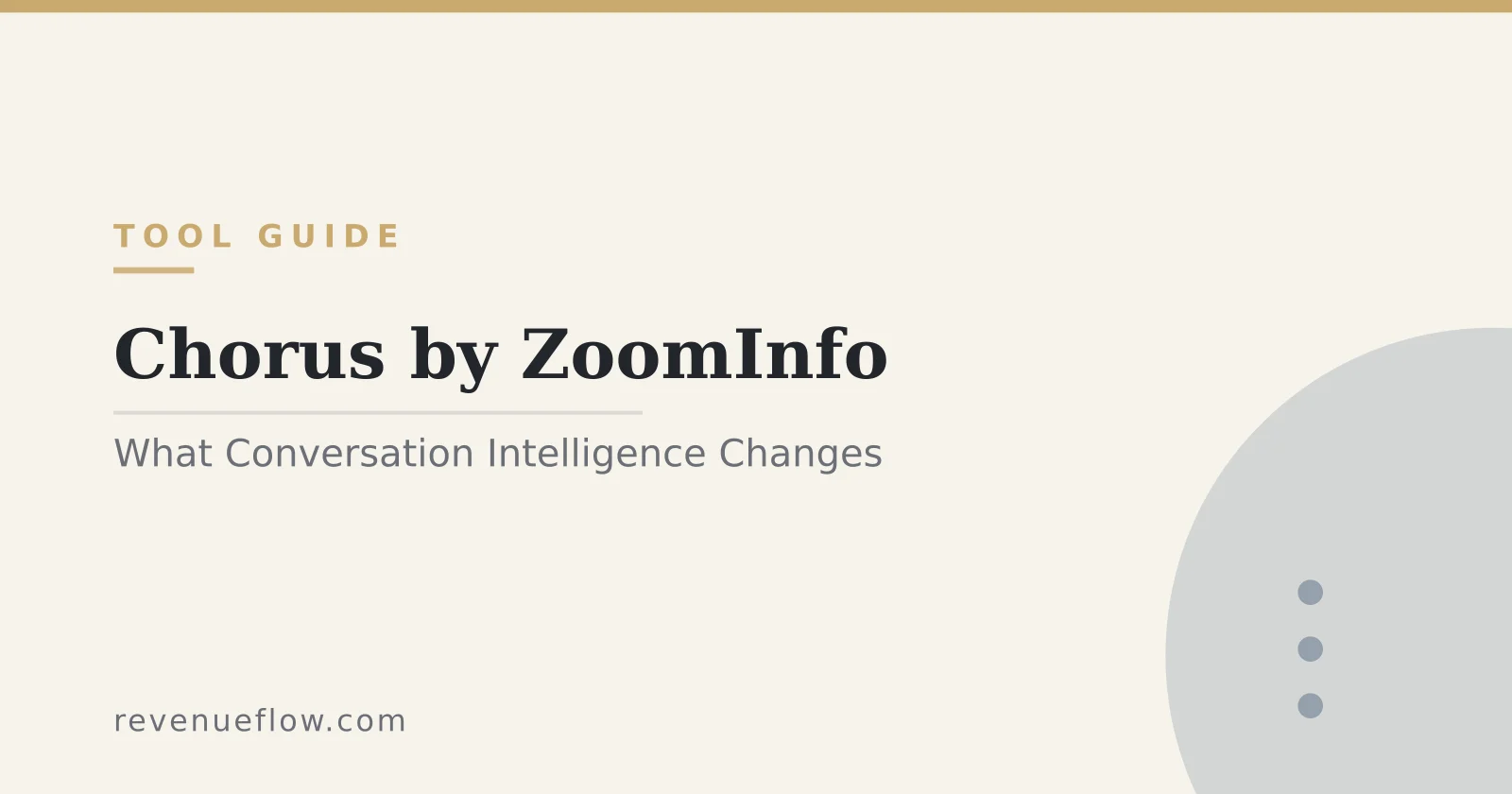 Branded cover: Chorus by ZoomInfo: What Conversation Intelligence Inside a Data Platform Changes