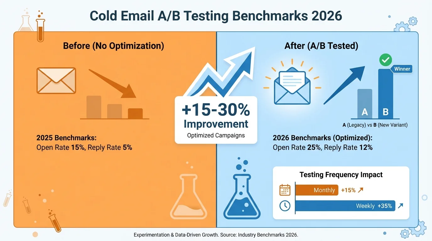 Cold Email A/B Testing Benchmarks: 2026 Performance Data | RevenueFlow